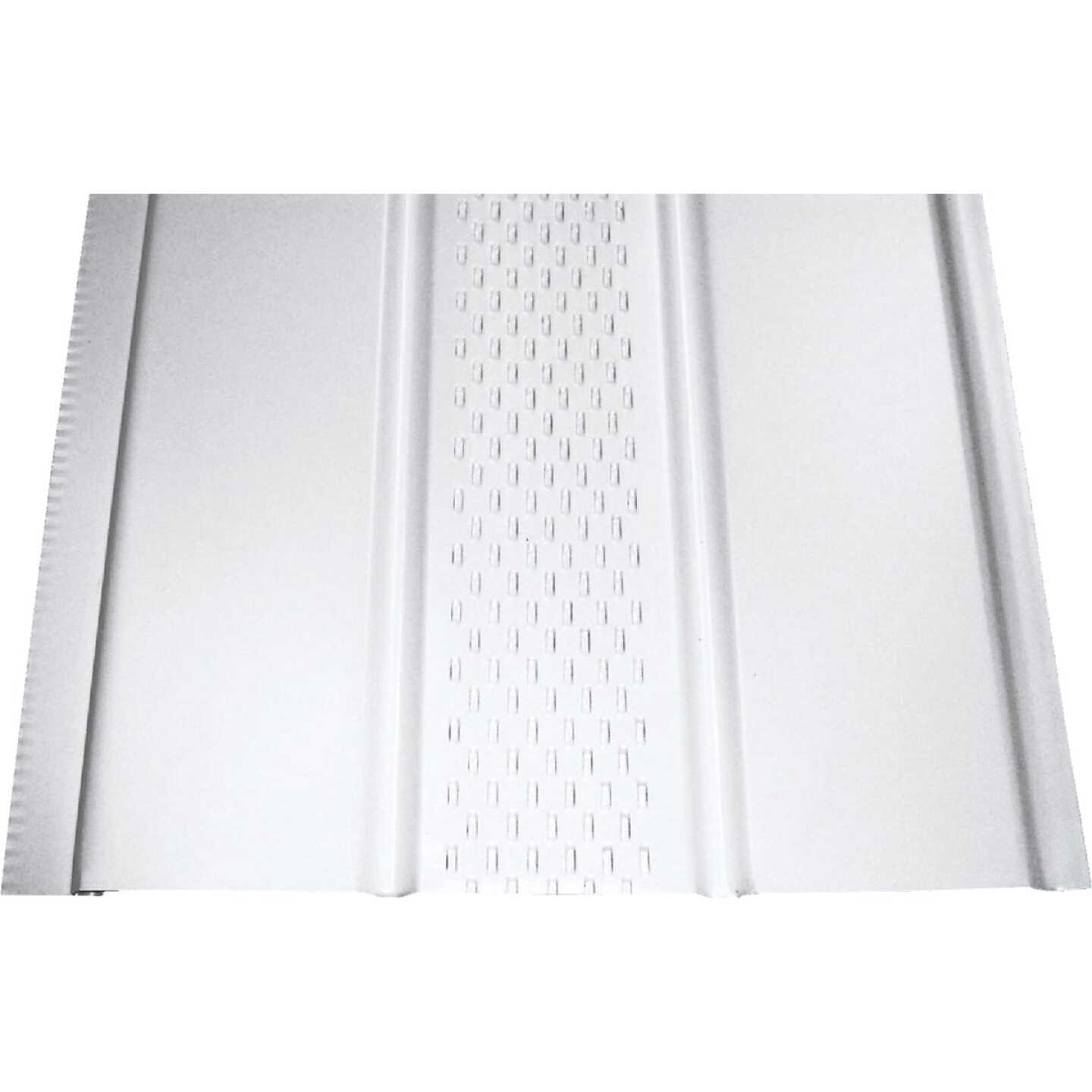 Klauer 12 In. White Center Vented Aluminum Soffit Image 1