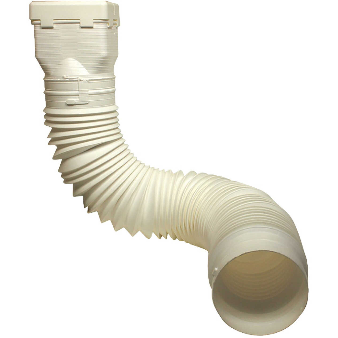 Spectra Metals Ground Spout 22 In. to 48 In. White K-Style Polypropylene Downspout Extender Image 1