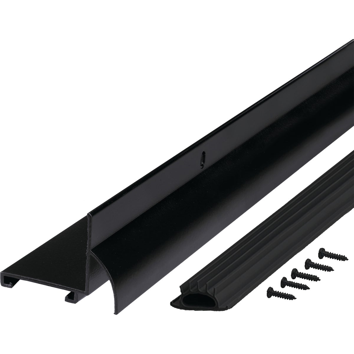 M-D Building Products 1.75 In. W. x 1.625 In. H. x 36 In. L. Aluminum Black Door Bottom Image 6