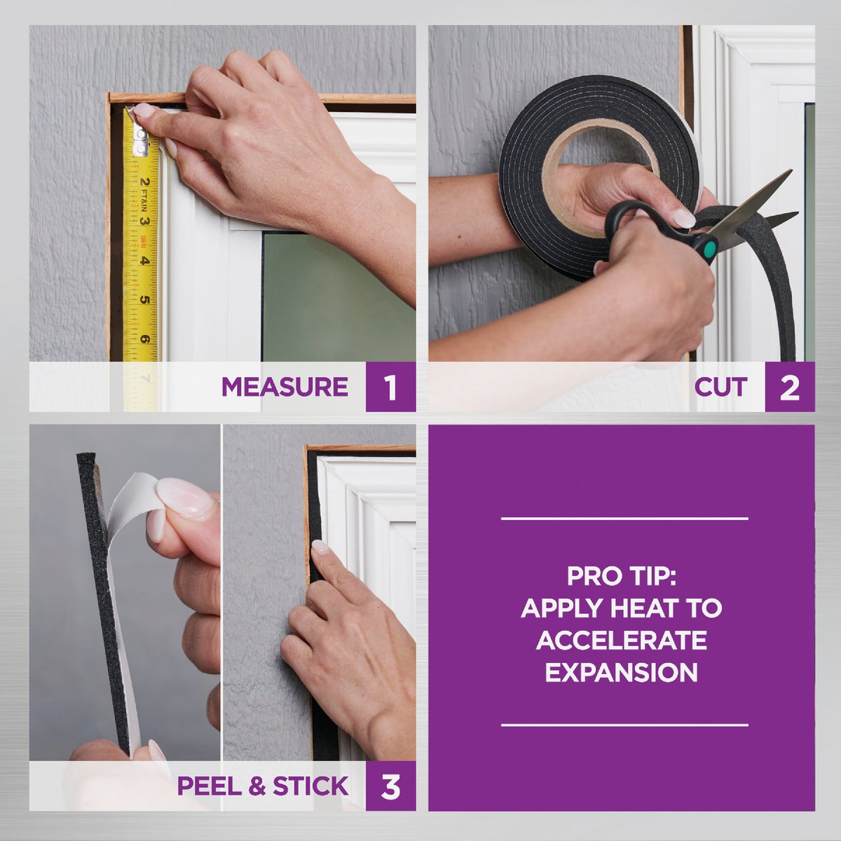 M-D Building Products PLATINUM 1/2 In. Black Expandable Foam Weatherseal for Uneven Gaps Image 7