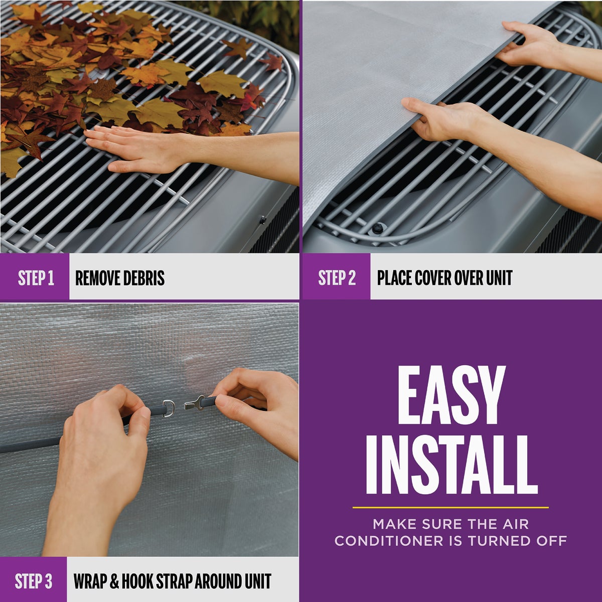 M-D Building Products Silver Air Conditioning Cover for Central Square Units Image 9