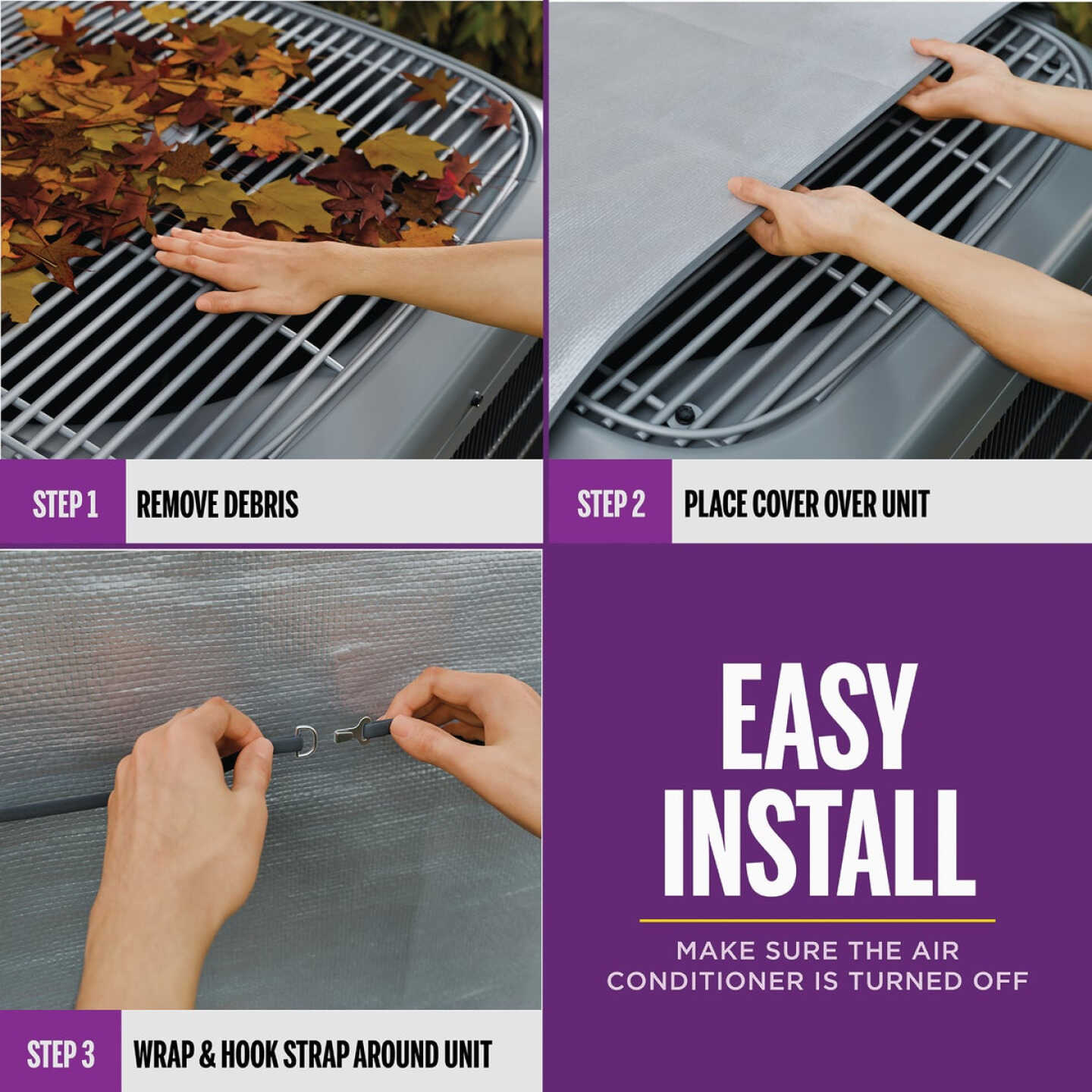 M-D Building Products Silver Air Conditioning Cover for Central Square Units Image 9