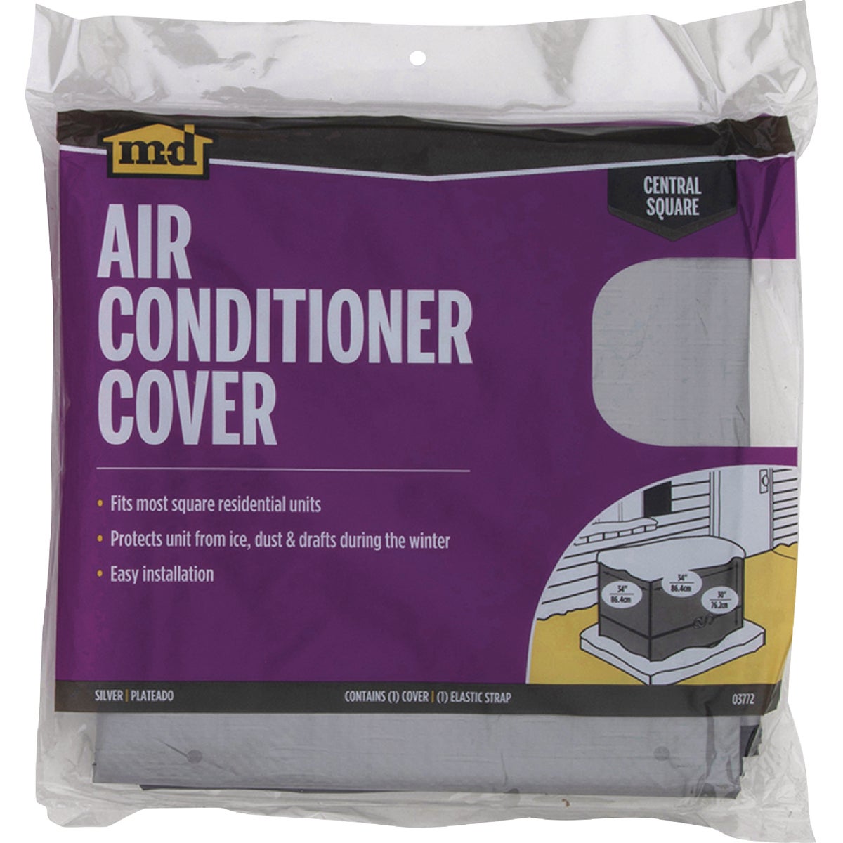 M-D Building Products Silver Air Conditioning Cover for Central Square Units Image 4