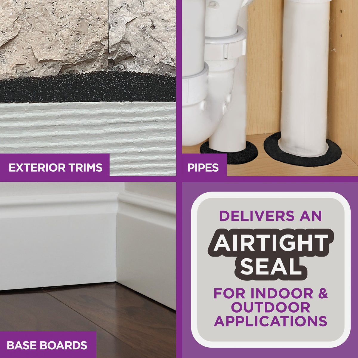 M-D Building Products PLATINUM 1-1/2 In. Black Expandable Foam Weatherseal for Uneven Gaps Image 6