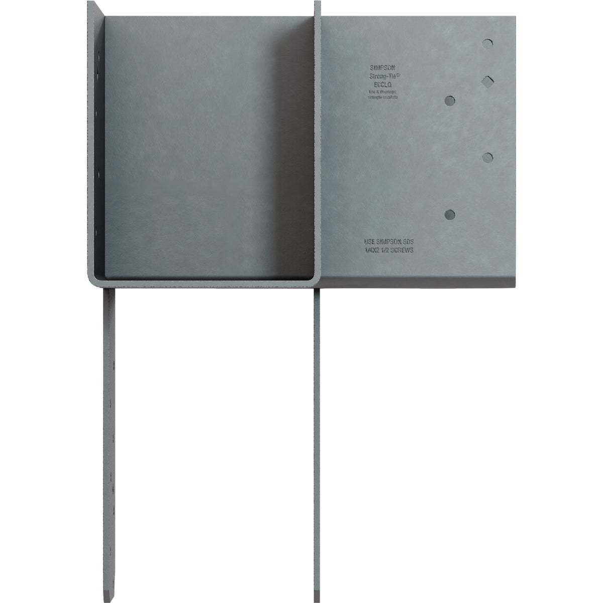 Simpson Strong-Tie ECCLLQ L-Shape End Column Cap for 6x Beam, 6x Post with Strong-Drive SDS Screws, Skewed Left Image 3