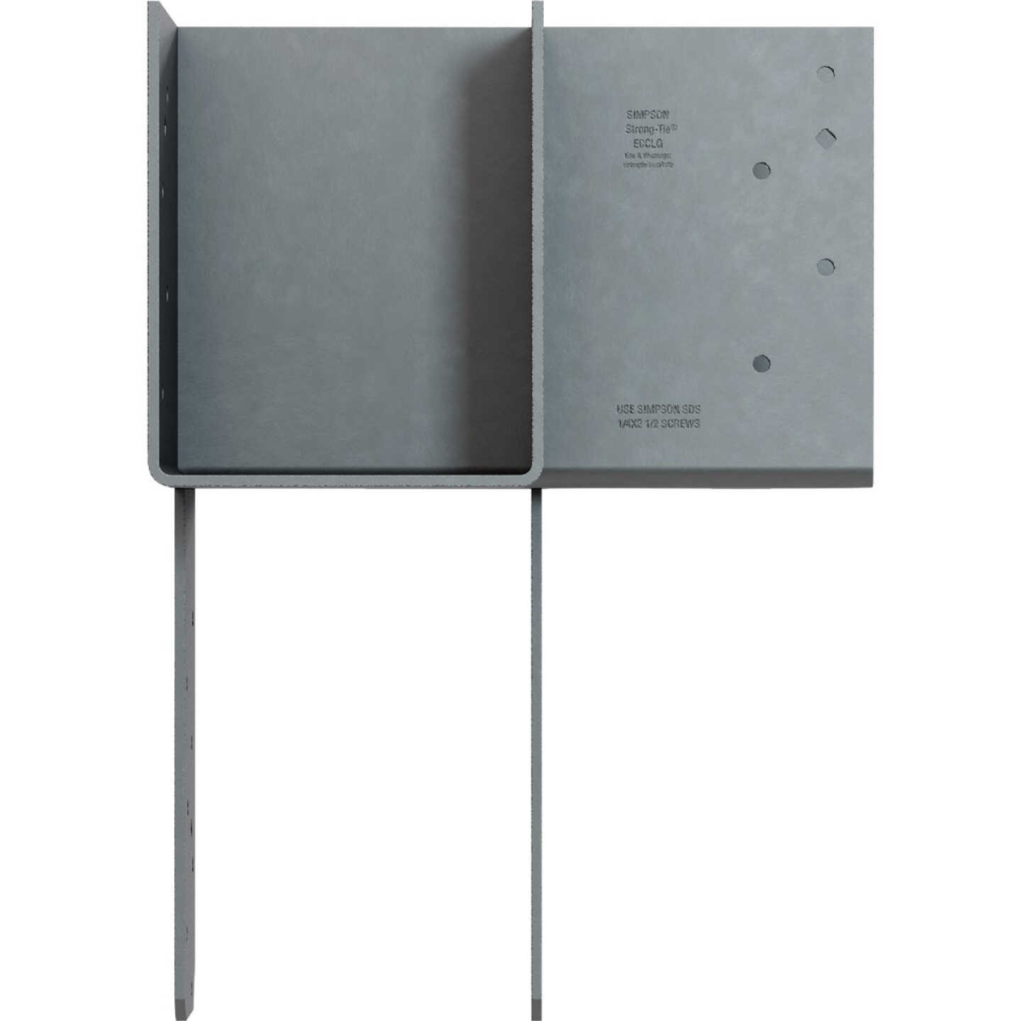 Simpson Strong-Tie ECCLLQ L-Shape End Column Cap for 6x Beam, 6x Post with Strong-Drive SDS Screws, Skewed Left Image 3