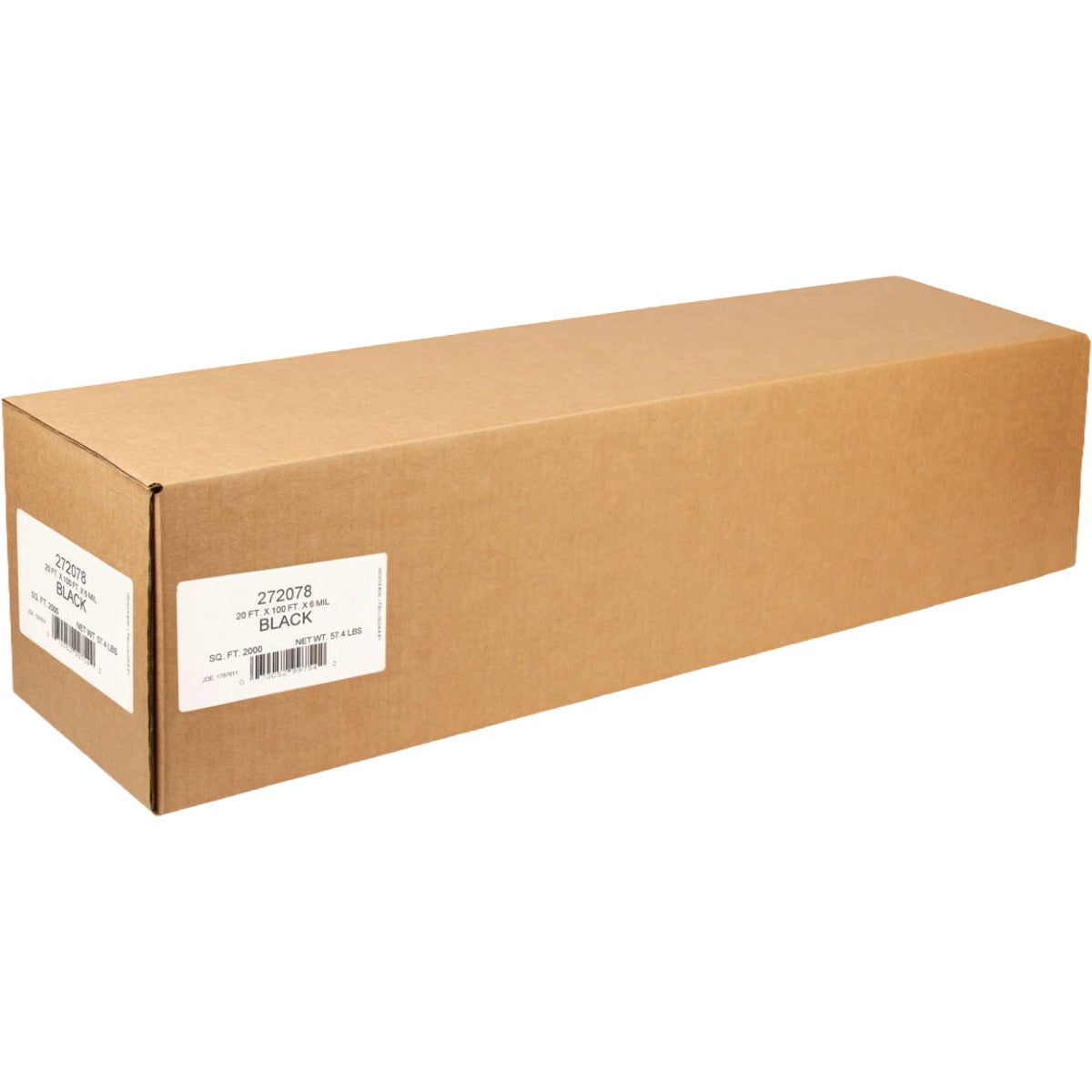 Film Gard 20 In. x 100 Ft. Black 6 Mil Plastic Sheeting Image 2