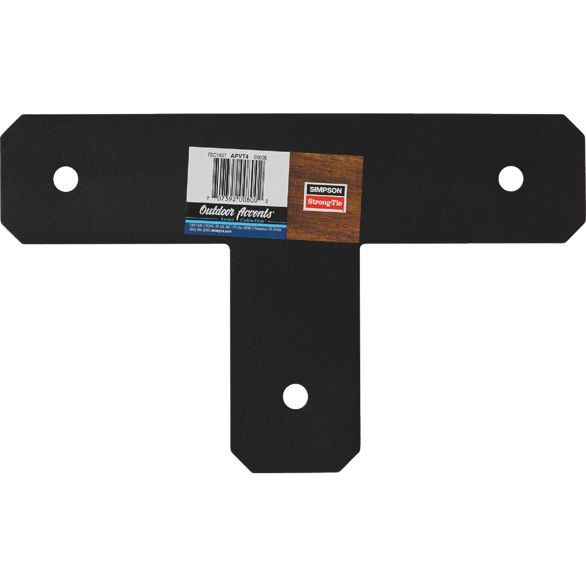 Simpson Strong-Tie Outdoor Accents Avant Collection ZMAX 4X4 Black T Strap Image 5