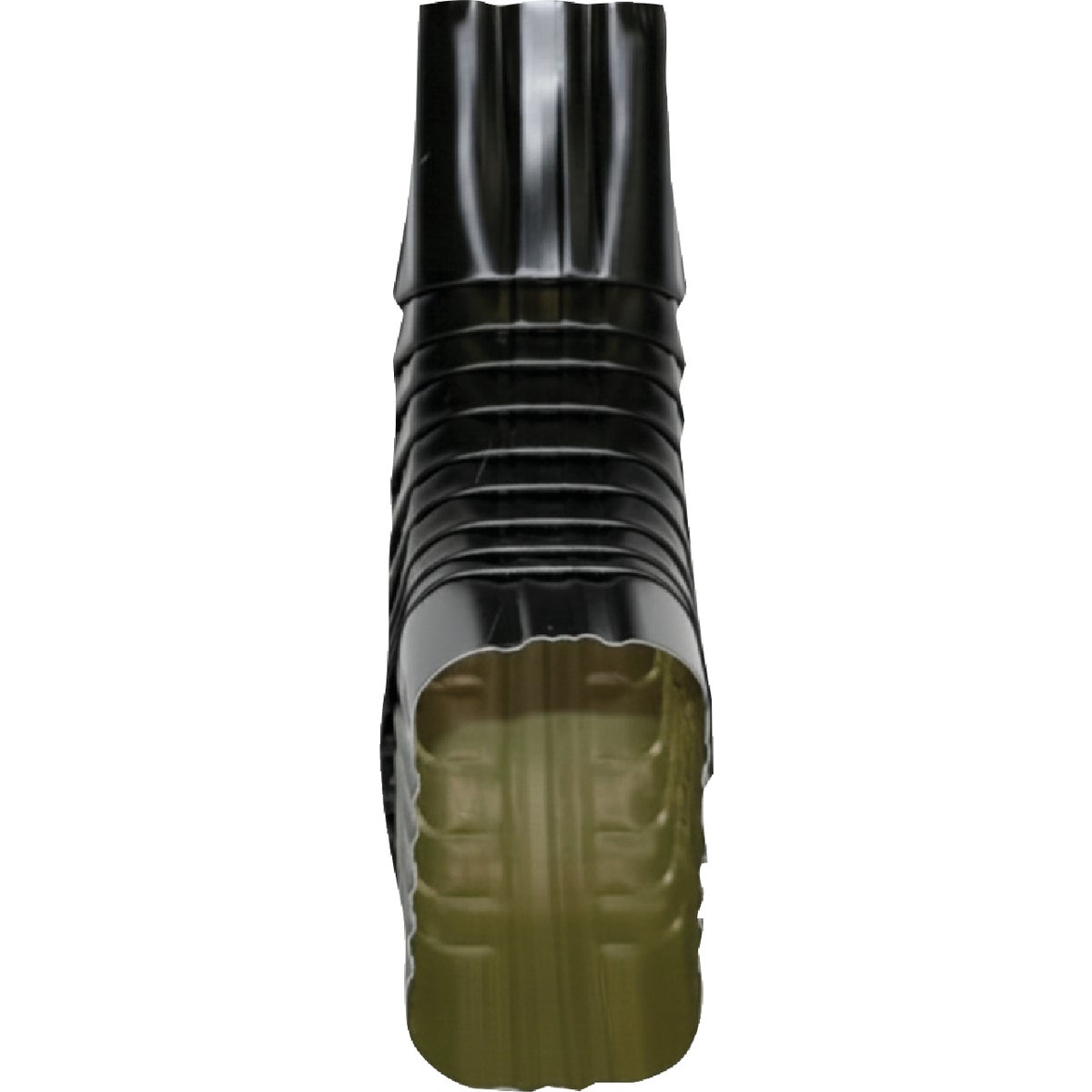 Spectra Metals 2 In. x 3 In. Aluminum Black Side Downspout Elbow