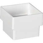 Amerimax 2 In. Contemporary Square White Vinyl Downspout Connector Image 1
