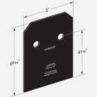Simpson Strong-Tie Outdoor Accents Avant Collection ZMAX 6X6 Black Post Base Image 4