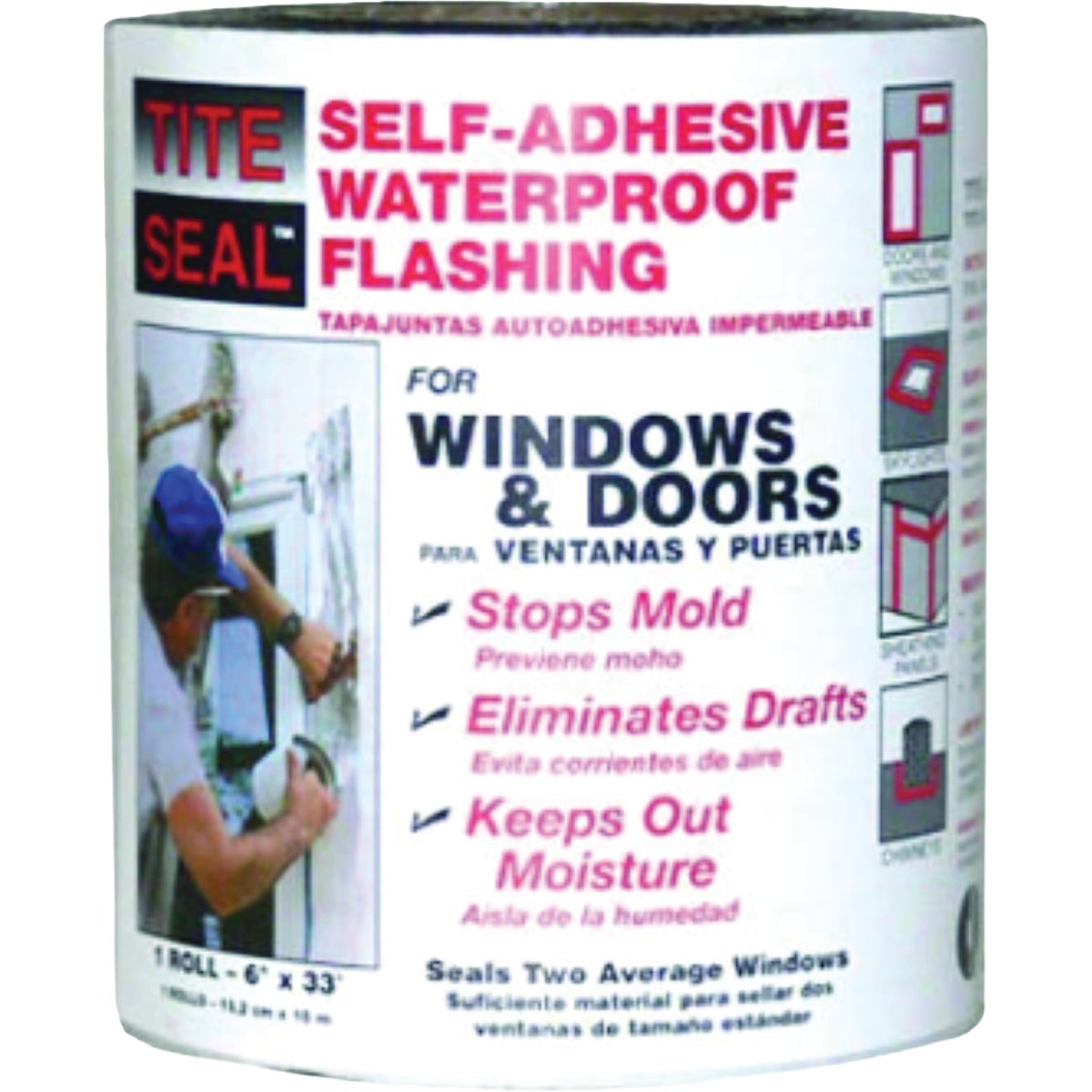 Tite Seal 6 In. x 33 Ft. Waterproof Self-Adhesive Window & Door Flashing Image 1