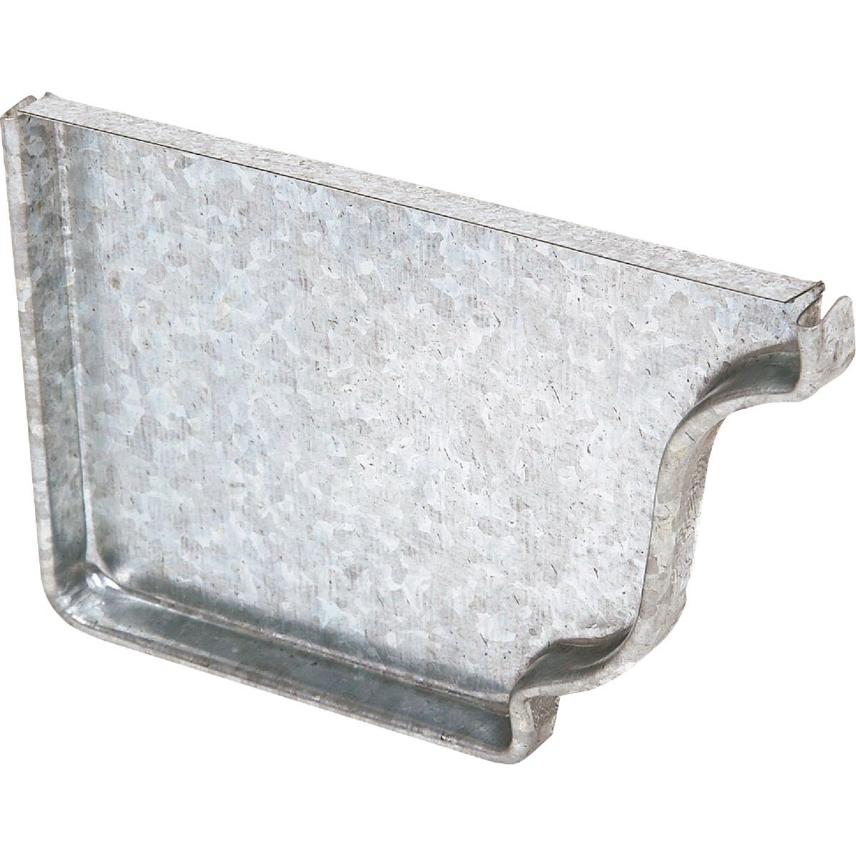 Amerimax 4 In. Galvanized K-Style Right Gutter End Cap