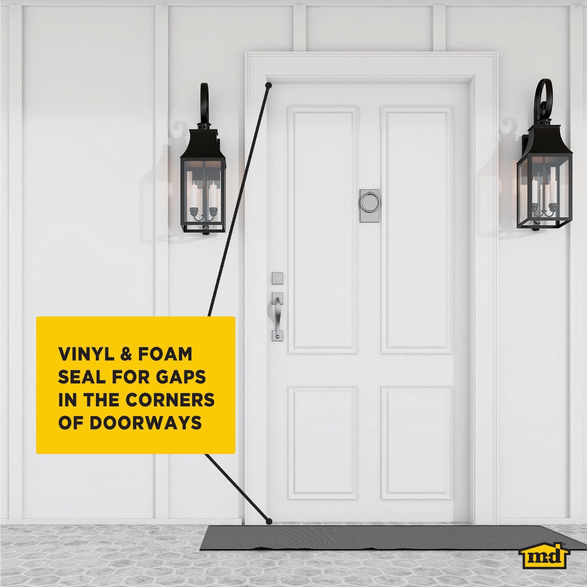 M-D Building Products White Door Corner Seal for Interior & Exterior Doors Image 4