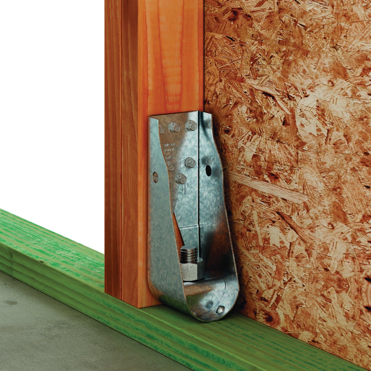 Simpson Strong-Tie 2.89 In. W x 17.5 In. H x 4.25 In. B 12 ga Galvanized Predeflected Holdown Image 3