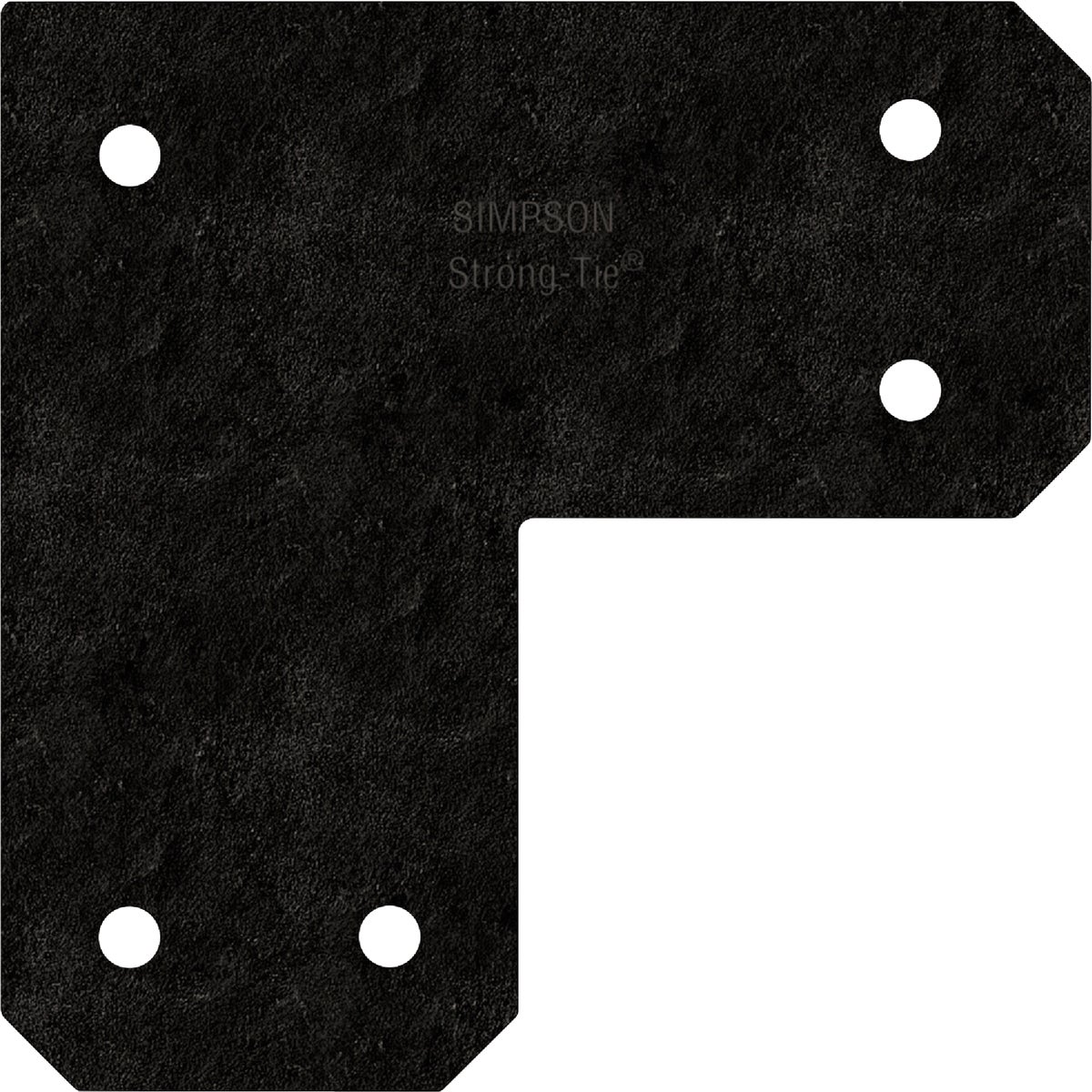 Simpson Strong-Tie Outdoor Accents Avant Collection ZMAX 6X6 Black L Strap