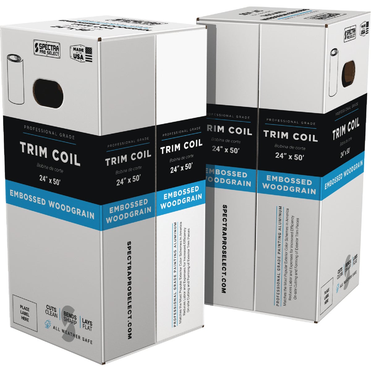 Spectra Metals Embossed White Trim Coil Image 3