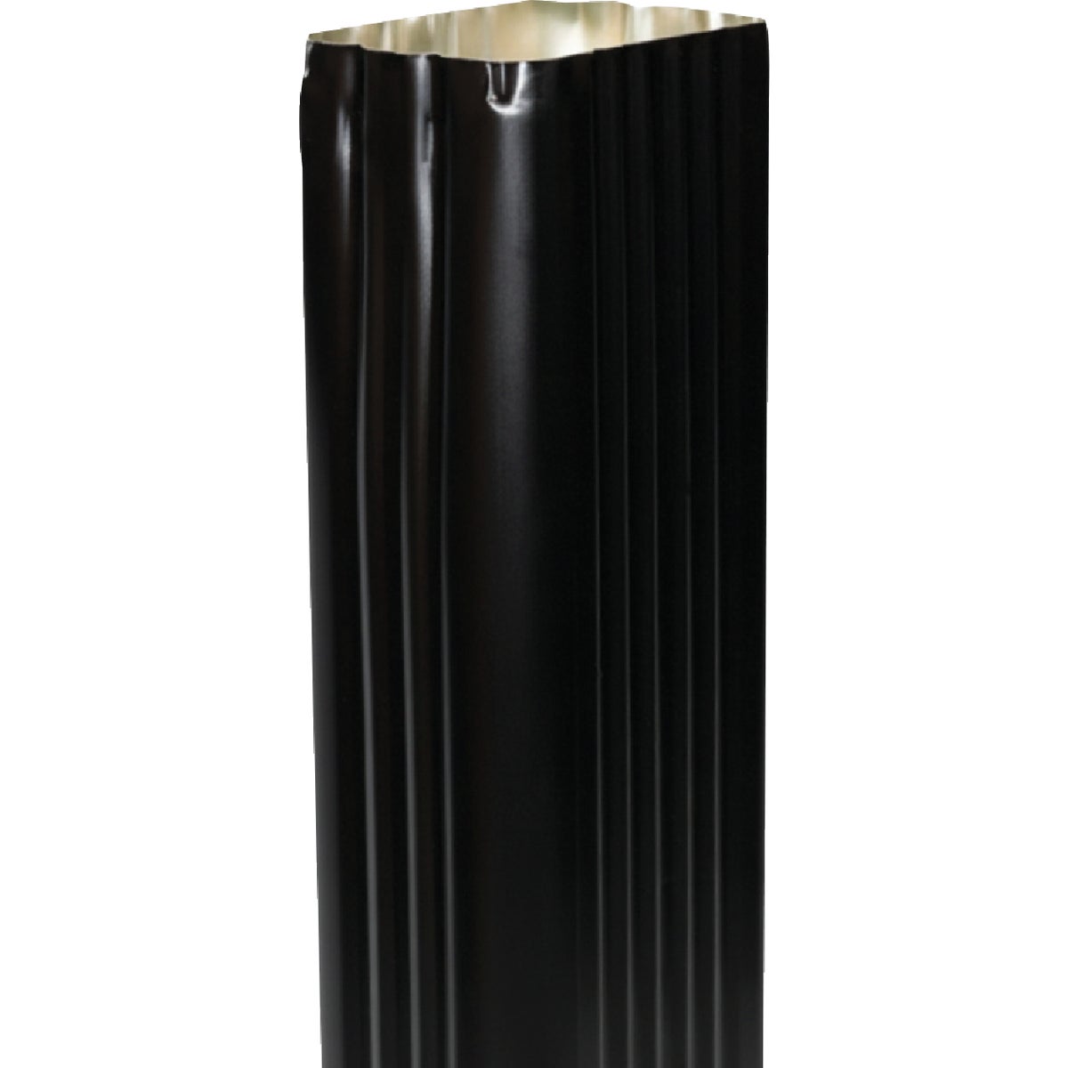 Spectra Metals 3 In. x 4 In. x 15 In. K-Style Black Aluminum Downspout Extension Image 2