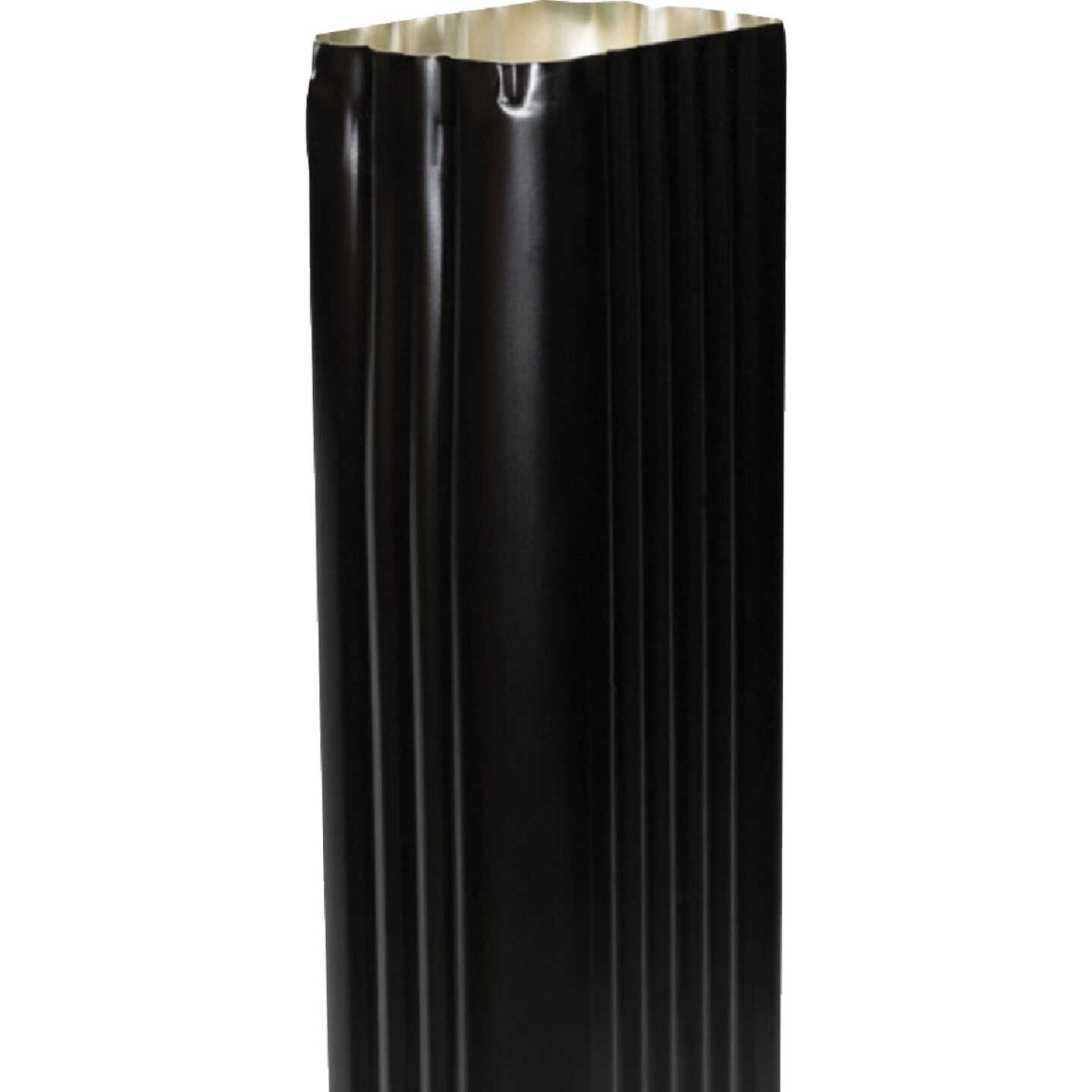 Spectra Metals 3 In. x 4 In. x 15 In. K-Style Black Aluminum Downspout Extension Image 2