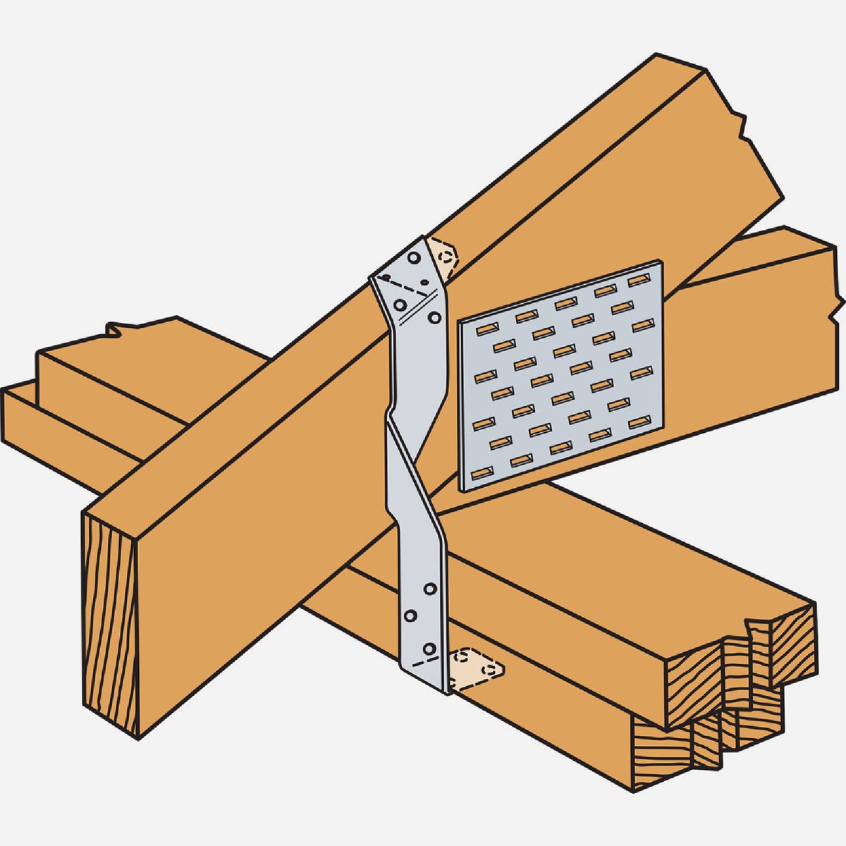Simpson Strong-Tie 1.25 In. W x 12 In. L 18 ga Galvanized Steel Twist Strap Image 2