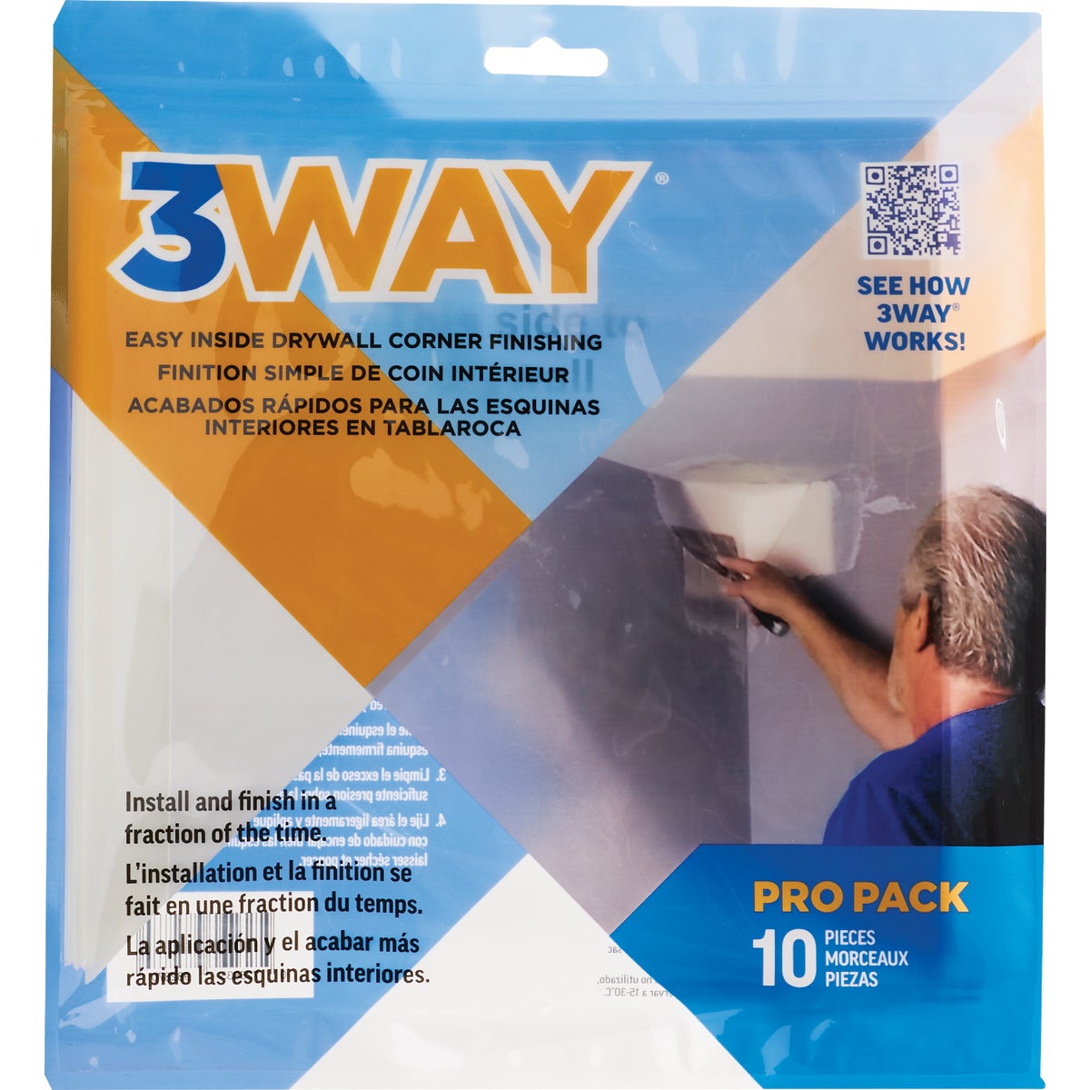 3Way Easy Prefabricated Inside Drywall Corner (10-Pack) Image 5