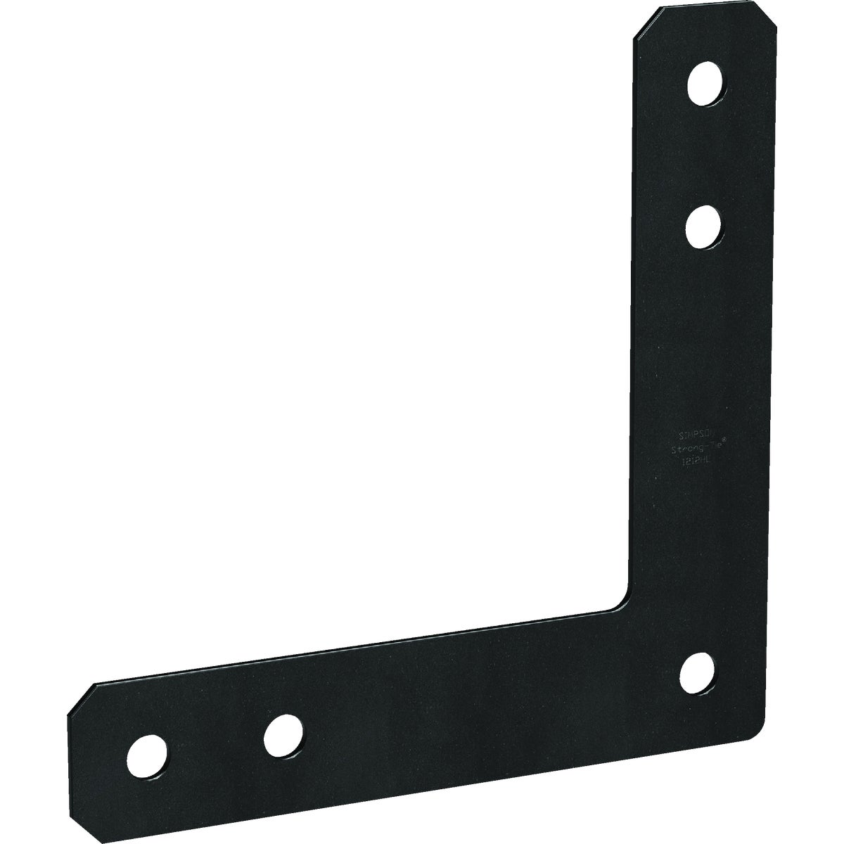 Simpson Strong-Tie 12 In. L. x 12 In. H In. x 2.5 In. W 7 ga Black Steel Ornamental L Strap Tie