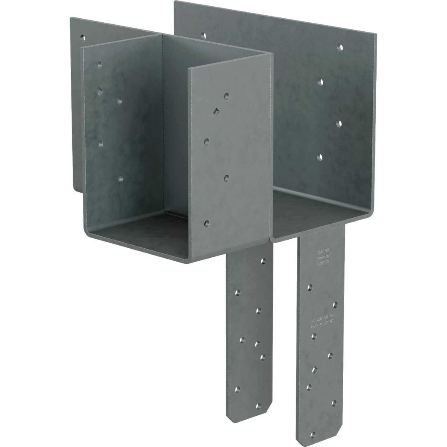 Simpson Strong-Tie ECCLRQ L-Shape End Column Cap for 6x Beam, 6x Post with Strong-Drive SDS Screws, Skewed Right Image 1