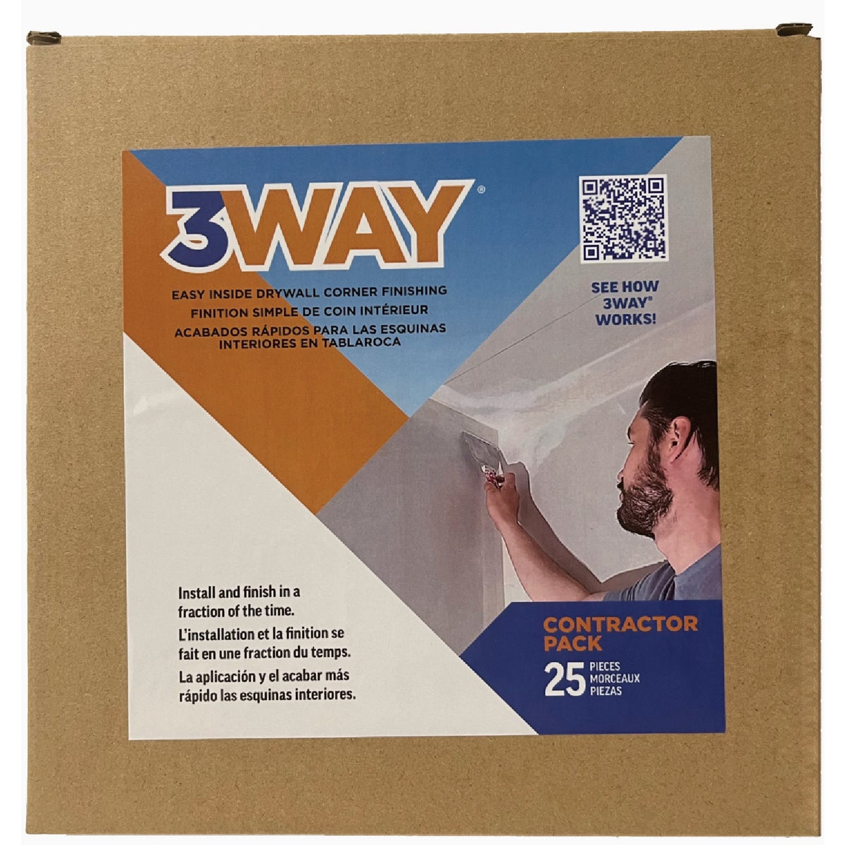3Way Easy Prefabricated Inside Drywall Corner (25-Pack) Image 2