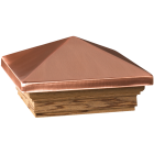 Deckorators 6 In. x 6 In. Plastic Top, Pressure Treated Pine Base Press-On Post Cap Image 1