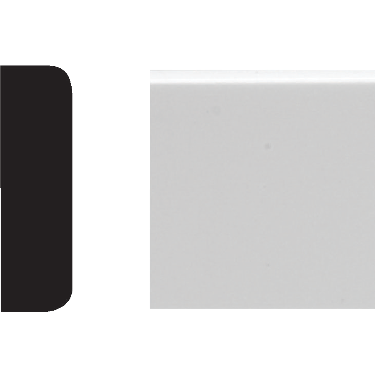 Royal 1/4 In. x 3/4 In. x 8 Ft. White PVC Screen Molding