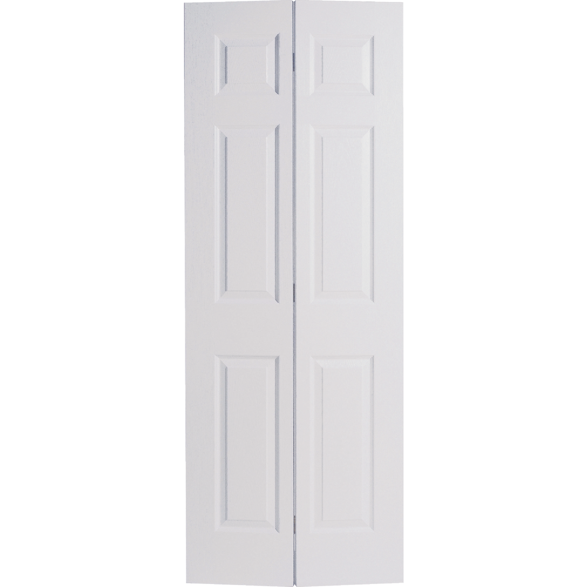Masonite 60 In. W x 79 In. H Textured Hardboard Primed White 6-Panel 4-Door Bifold Doo