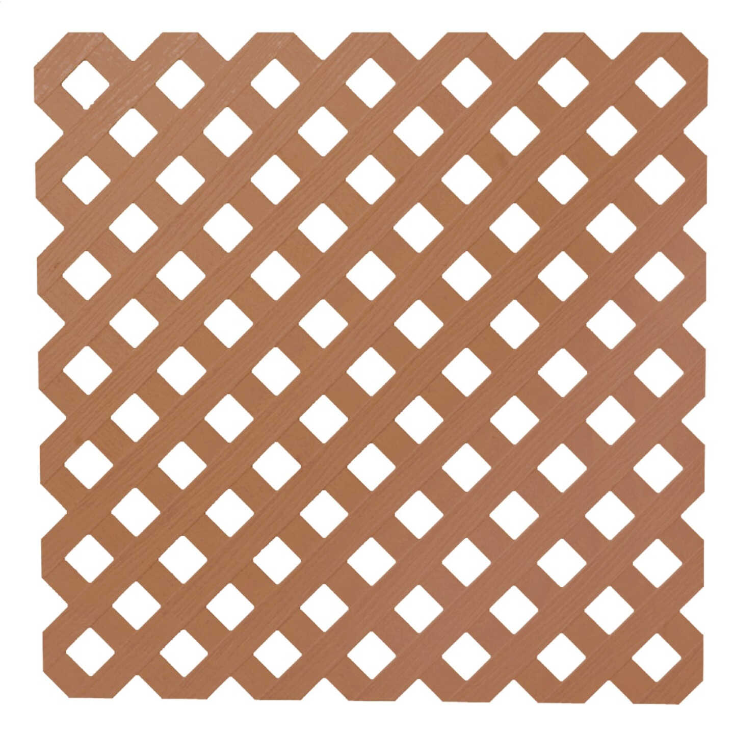 Deckorators 4 Ft. W x 8 Ft. L x 1/8 In. Thick Redwood Vinyl Privacy Lattice Panel Image 1