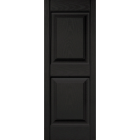 Builders Edge 15 in. x 39 in. Black Panel Shutter, (2-Pack) Image 1
