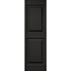 Builders Edge 15 in. x 47 in. Black Panel Shutter, (2-Pack) Image 1