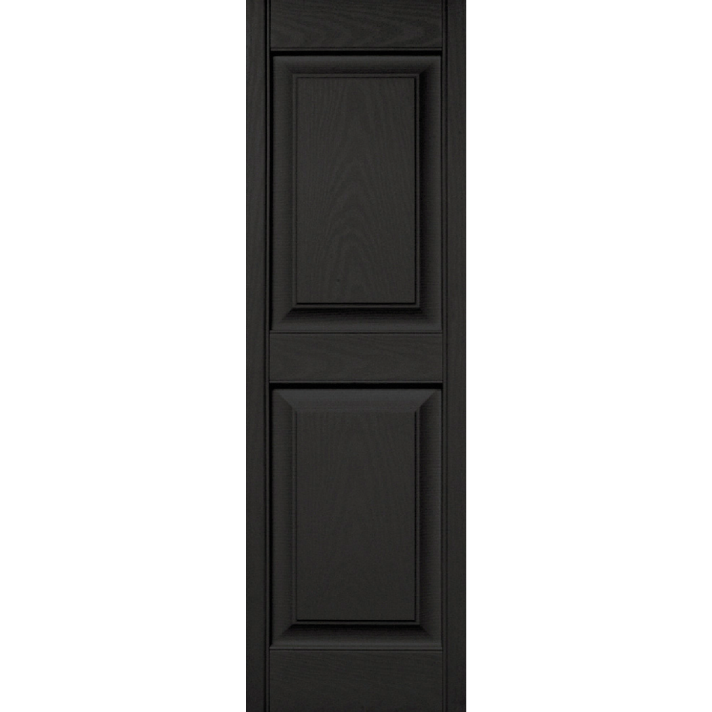 Builders Edge 15 in. x 47 in. Black Panel Shutter, (2-Pack) Image 1