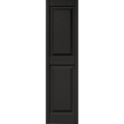 Builders Edge 15 in. x 55 in. Black Panel Shutter, (2-Pack) Image 1