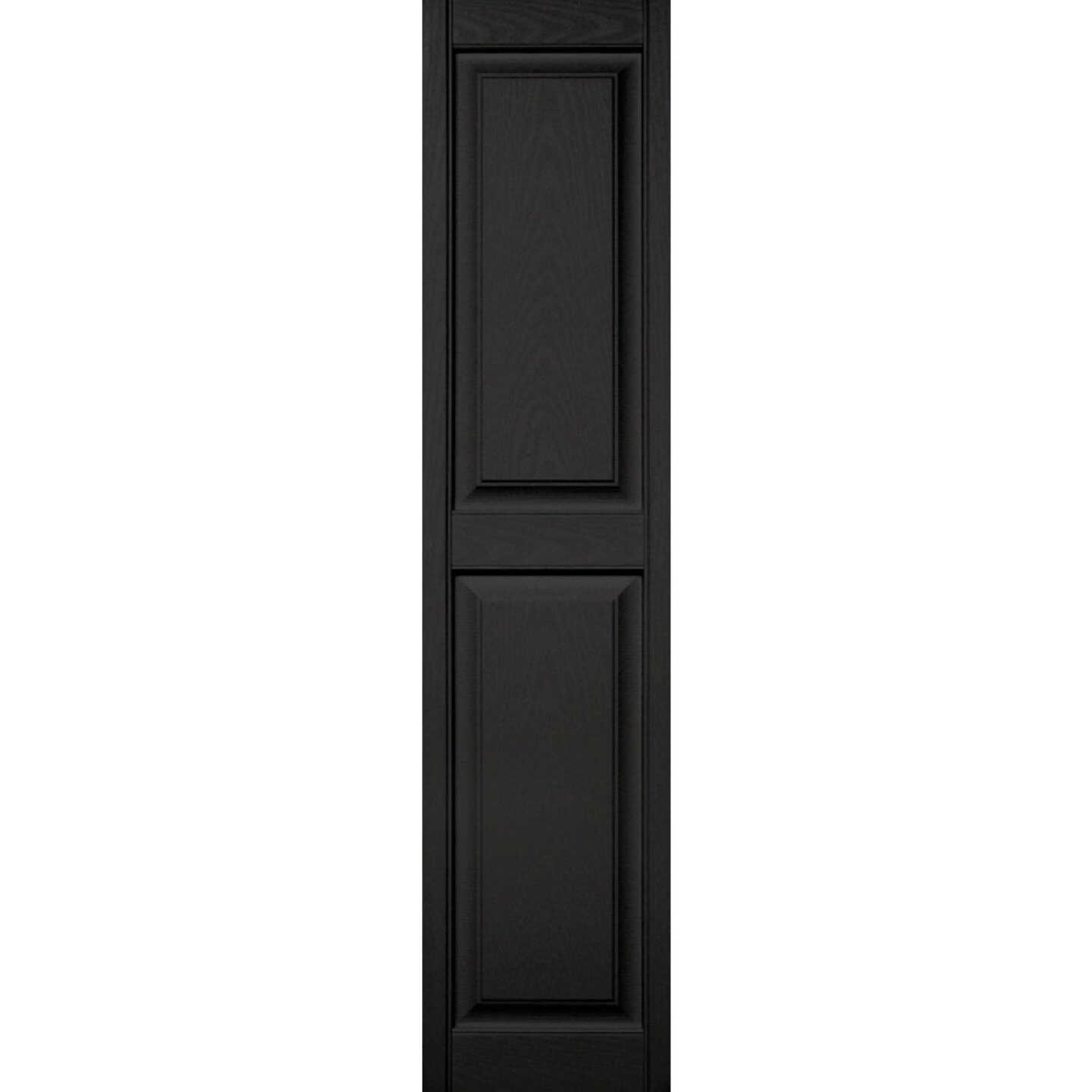 Builders Edge 15 in. x 63 in. Black Panel Shutter, (2-Pack) Image 1