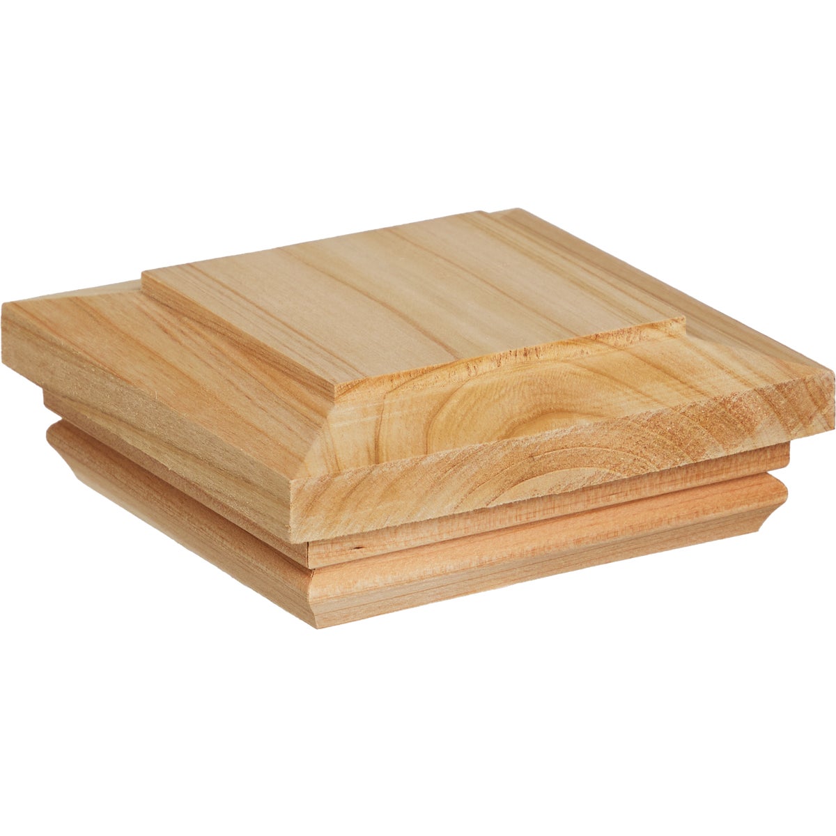 Deckorators 4 In. x 4 In. Cedar Hatteras Flat Top Post Cap Image 3