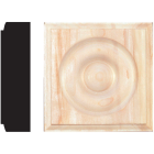 House of Fara 7/8 In. x 3-1/4 In. Unfinished Hardwood Rosette Block Image 1