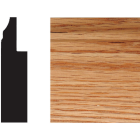 House of Fara 3 In. W. x 3/4 In. H. x 8 Ft. L. Solid Red Oak Wainscot Base Molding Image 1