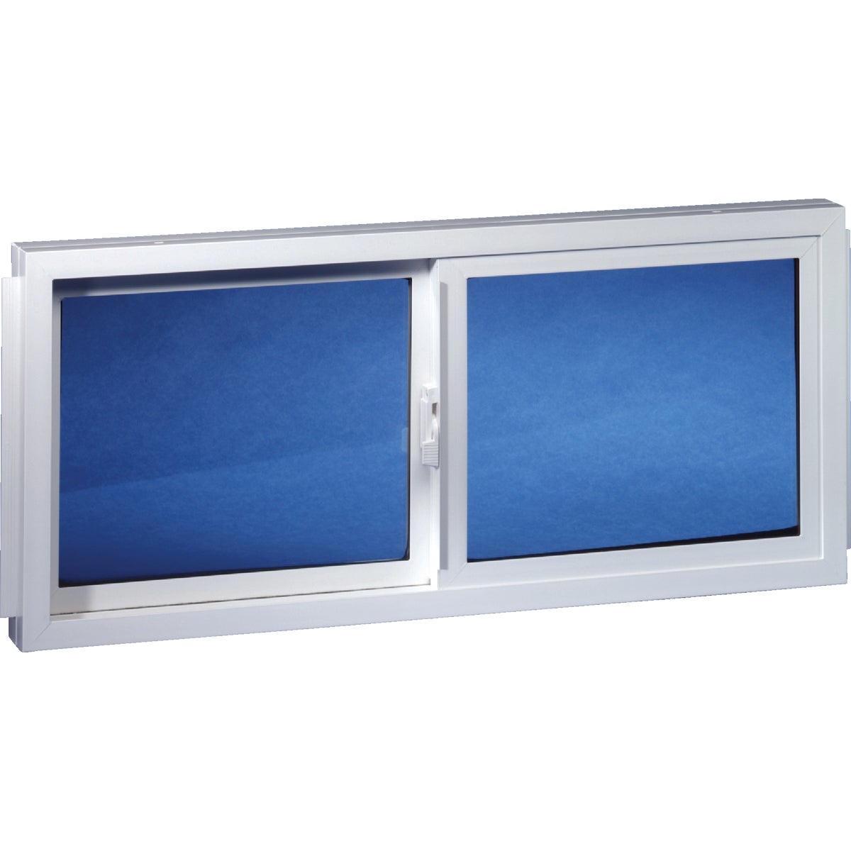 Duo-Corp. 31.875 In. W. x 15.5 In. H White Vinyl Double Slide Basement Window Image 2