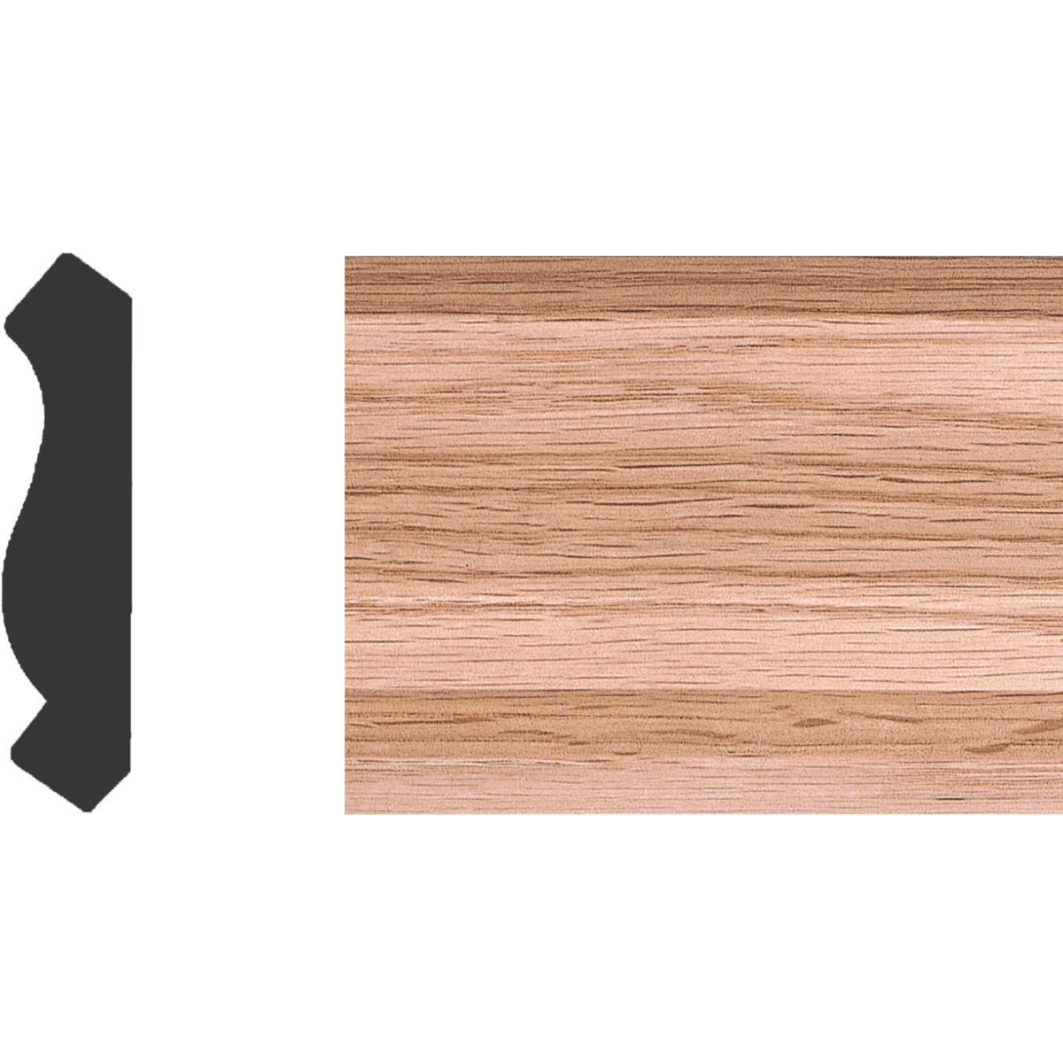 House of Fara 3/4 In. W. x 3-1/4 In. H. x 8 Ft. L. Solid Red Oak Crown Molding