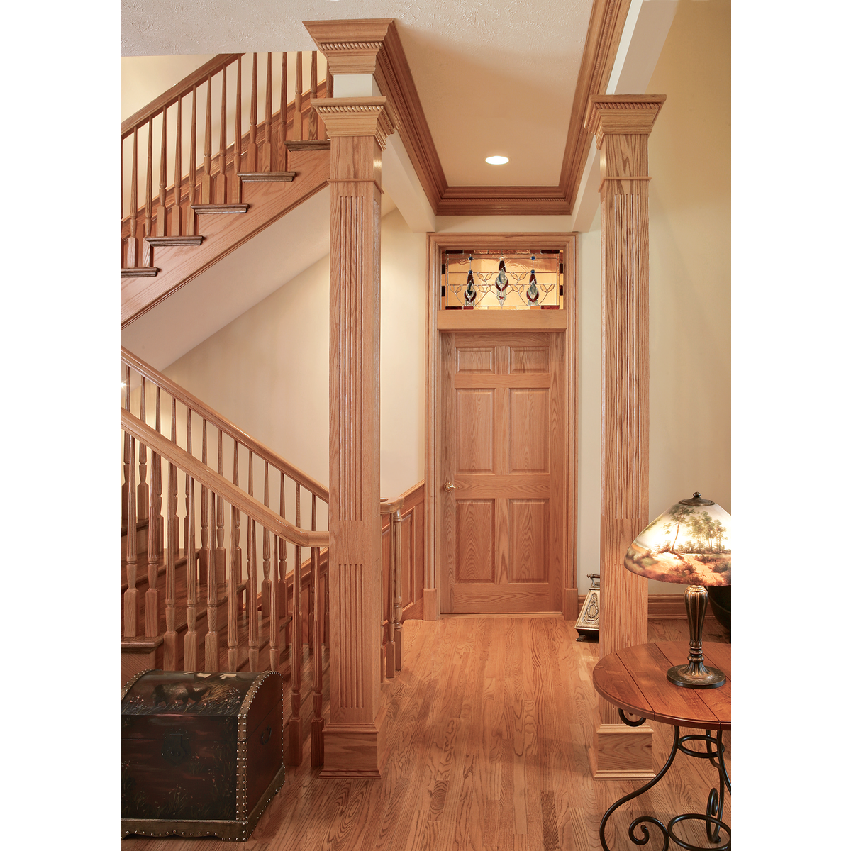 House of Fara 3/4 In. W. x 3-1/4 In. H. x 8 Ft. L. Solid Red Oak Crown Molding Image 2