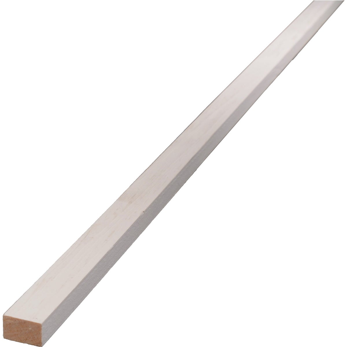 Alexandria Moulding 1/2 In. W. x 3/4 In. H. x 8 Ft. L. White Finger Joint Pine Flat Molding