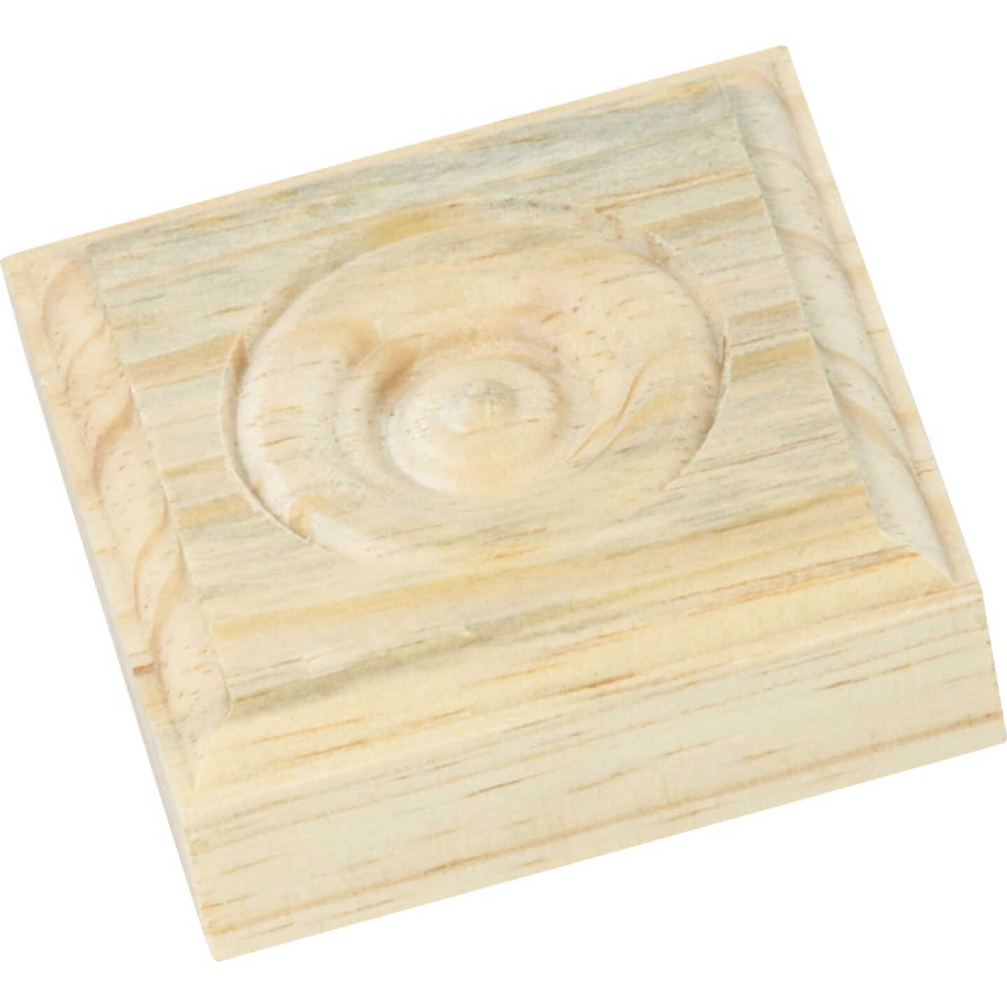 House of Fara 7/8 In. x 2-1/2 In. Unfinished Pine Rosette Image 2