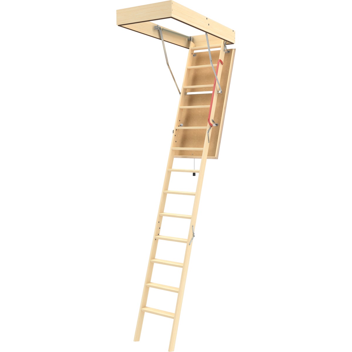 Fakro LFA 7 Ft. 11 In. to 10 Ft. 4 In. 25 In. x 54 In. Fire Retardant Door Insulated Wood Attic Stairs, 350 Lb. Load