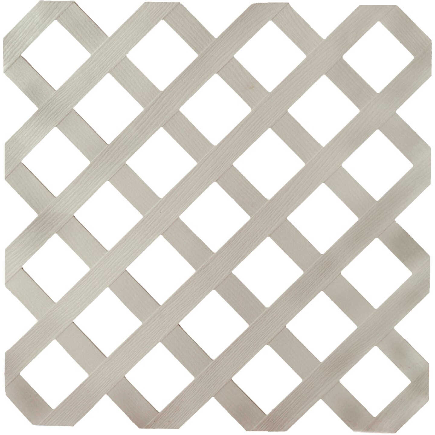 Deckorators 4 Ft. W x 8 Ft. L x 1/8 In. Thick Gray Vinyl Lattice Panel Image 1