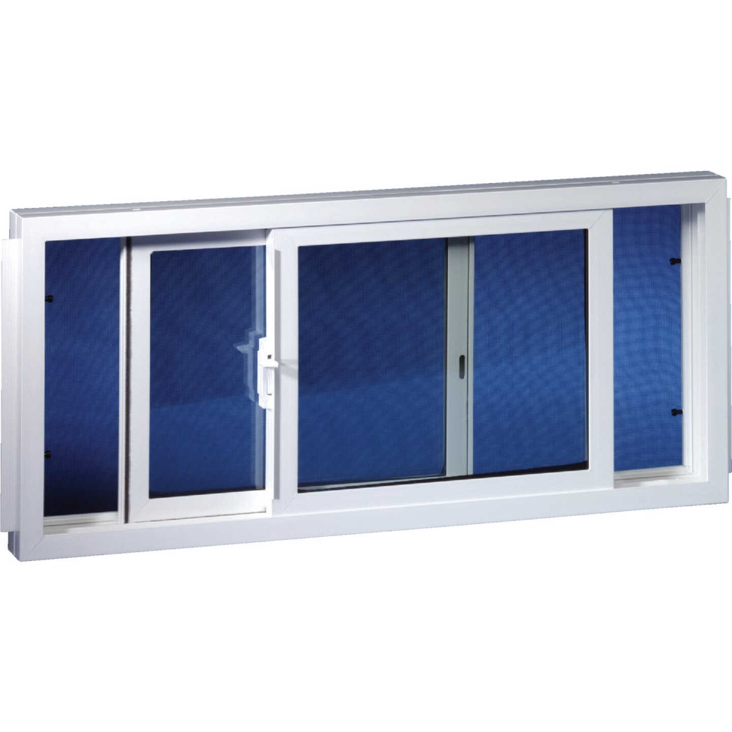 Duo-Corp. 31.875 In. W. x 19.5 In. H White Vinyl Double Slide Basement Window Image 1