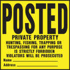 Hy-Ko Heavy Gauge Plastic Sign, Posted Private Property Image 1