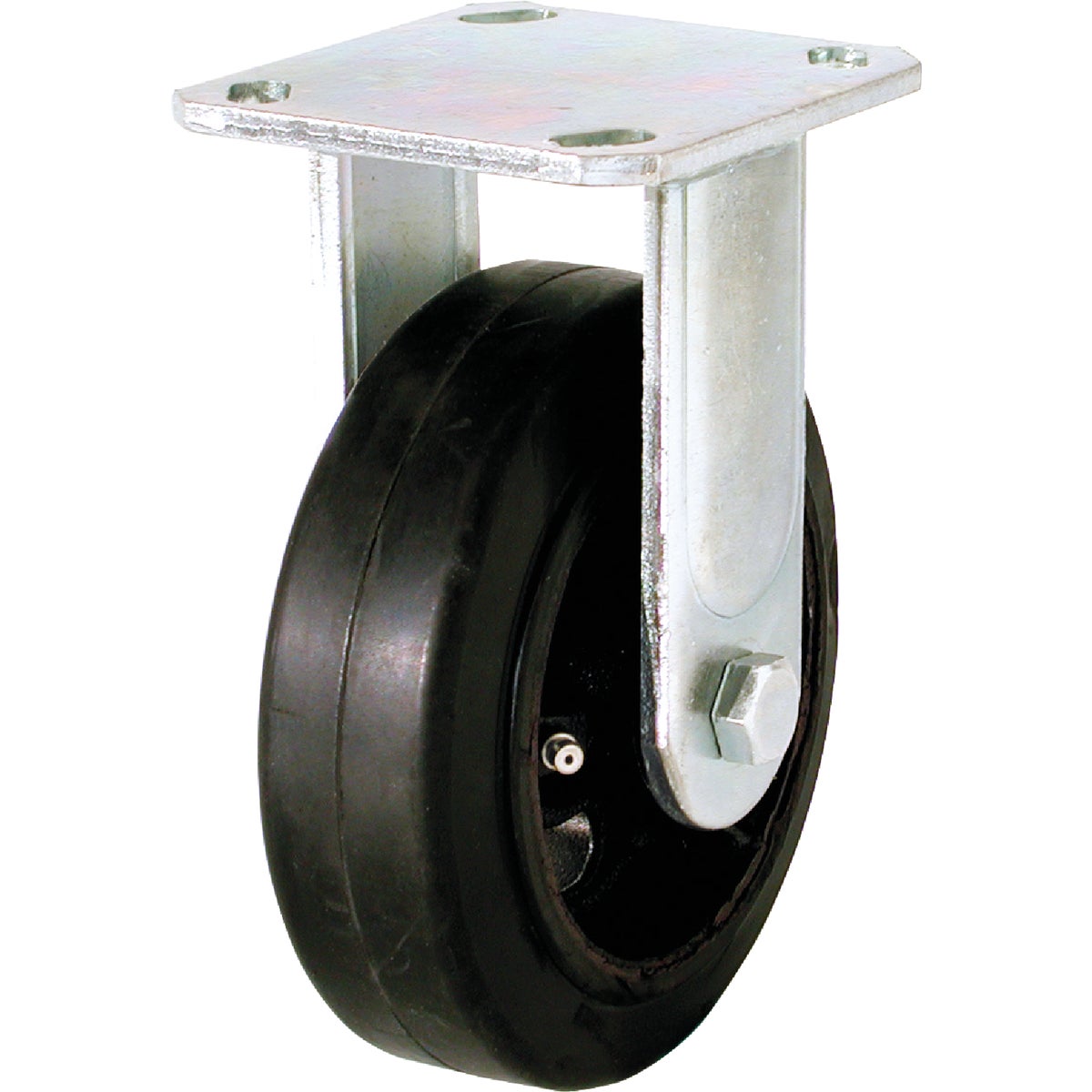 Shepherd Hardware 6 In. Heavy-Duty Mold-On Rigid Plate Caster
